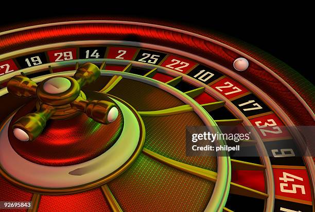 casino, roulette (3d) - roulette wheel stock pictures, royalty-free photos & images