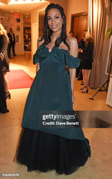 Rosario Dawson attends the first annual gala hosted by MAISON-DE-MODE.COM and Perrier Jouet to celebrate Sustainable Style by honoring Suzy Amis...