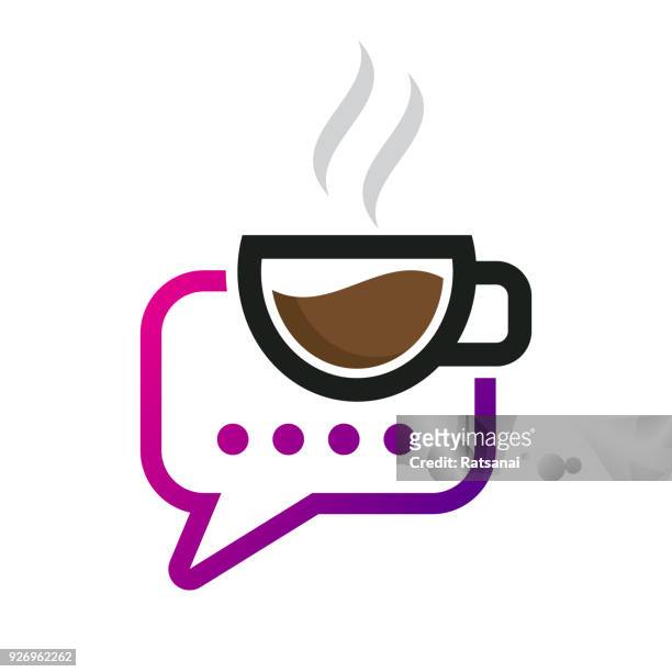 coffee talk - coffee cup icon stock illustrations