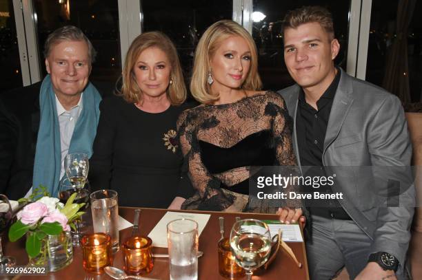 Richard Hilton, Kathy Hilton, Paris Hilton and Chris Zylka attend the first annual gala hosted by MAISON-DE-MODE.COM and Perrier Jouet to celebrate...