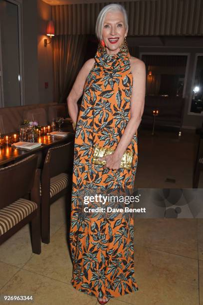 Maye Musk attends the first annual gala hosted by MAISON-DE-MODE.COM and Perrier Jouet to celebrate Sustainable Style by honoring Suzy Amis Cameron,...