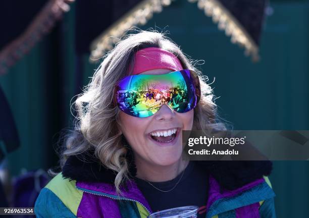 People participate in the "CHIditarod" shopping cart race in Chicago, Illinois, United States on March 03, 2018. People design and create their own...