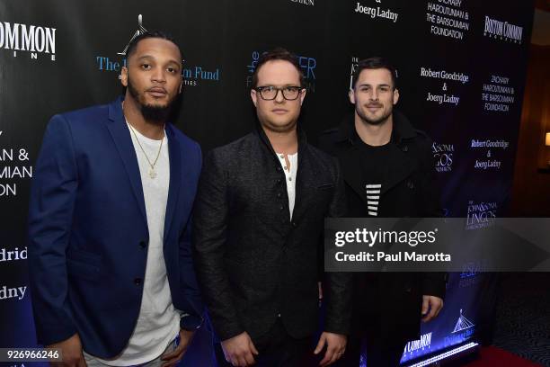 Patrick Chung, sam Slater and Danny Amendola attend the Lenny Zakim Fund's 9th Annual Casino Night to raise money to support more than 60 grass roots...