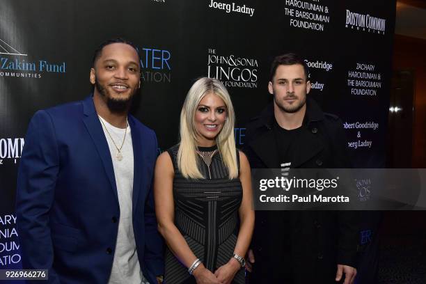 Patrick Chung, Jessica Slater and Danny Amendola attend the Lenny Zakim Fund's 9th Annual Casino Night to raise money to support more than 60 grass...