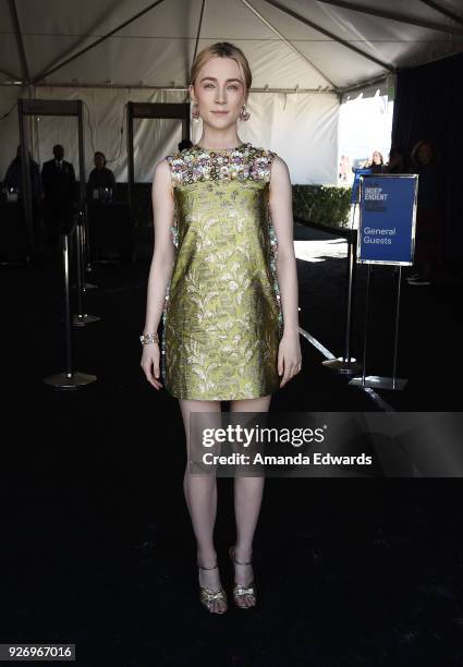 Actress Saoirse Ronan attends the 2018 Film Independent Spirit Awards on March 3, 2018 in Santa Monica, California.