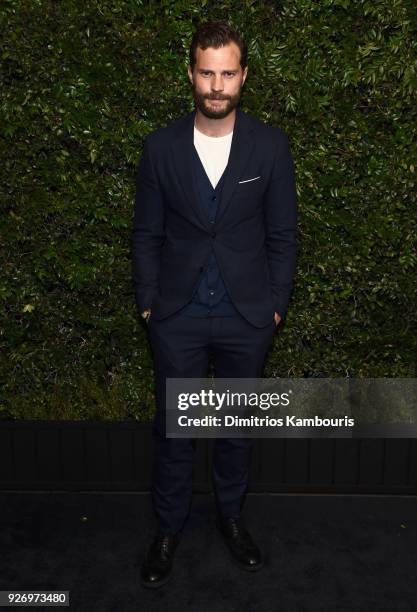Jamie Dornan attends Charles Finch and Chanel Pre-Oscar Awards Dinner at Madeo in Beverly Hills on March 3, 2018 in Beverly Hills, California.