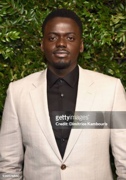 Daniel Kaluuya attends Charles Finch and Chanel Pre-Oscar Awards Dinner at Madeo in Beverly Hills on March 3, 2018 in Beverly Hills, California.