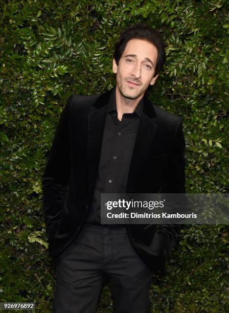 Adrien Brody attends Charles Finch and Chanel Pre-Oscar Awards Dinner at Madeo in Beverly Hills on March 3, 2018 in Beverly Hills, California.