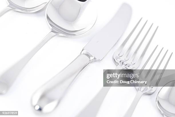 sheffield silver plated cutlery - sheffield cutlery stock pictures, royalty-free photos & images