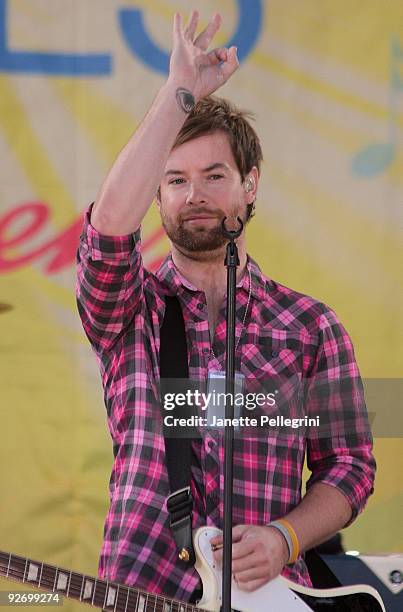 David Cook performs on ABC's "Good Morning America" on August 7, 2009 at Rumsey Playfield, Central Park in New York City.
