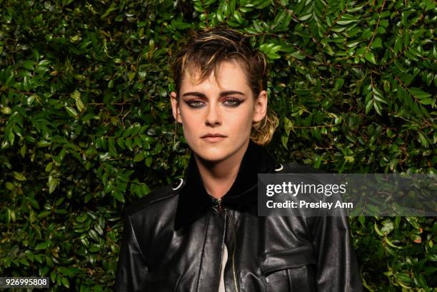 Kristen Stewart attends Charles Finch And Chanel Pre-Oscar Awards Dinner At Madeo in Beverly Hills at Madeo Restaurant on March 3, 2018 in Los...