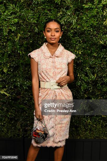 Yara Shahidi attends Charles Finch And Chanel Pre-Oscar Awards Dinner At Madeo in Beverly Hills at Madeo Restaurant on March 3, 2018 in Los Angeles,...