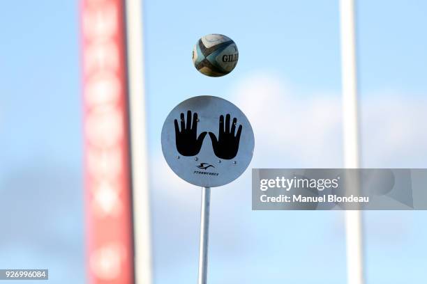 Illustration during the French Top 14 match between SA Agen and Montpellier on March 3, 2018 in Agen, France.