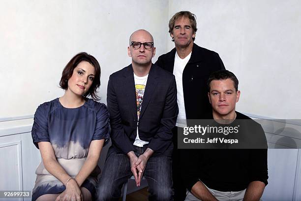 Actress Melanie Lynskey, director Steven Soderbergh, actor Scott Bakula, and actor Matt Damon pose for a portrait during the 2009 Toronto...