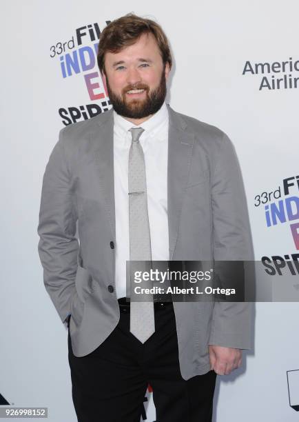 Actor Haley Joel Osment arrives for the 2018 Film Independent Spirit Awards on March 3, 2018 in Santa Monica, California.
