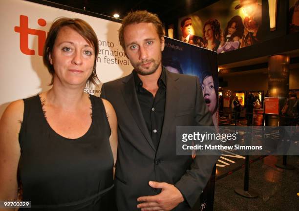 Dorothée Van Den Berghe and Matthias Schoenaerts attend the "My Queen Karo" Premiere held at AMC 3 during the 2009 Toronto International Film...