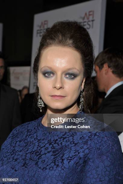 Actress Samantha Morton attends the AFI FEST 2009 Screening Of Miramax' "Everbody's Fine" on November 3, 2009 in Hollywood, California.