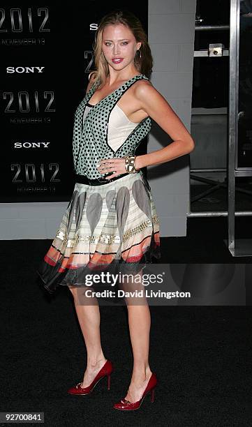 Actress Estella Warren attends the premiere of Sony Pictures' "2012" at Regal Cinemas LA LIVE on November 3, 2009 in Los Angeles, California.