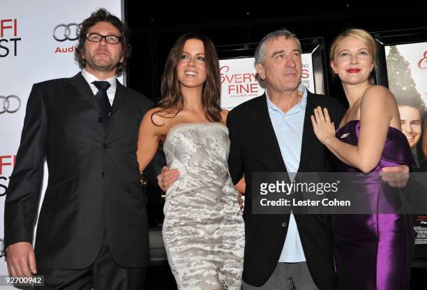 Director Kirk Jones, actress Kate Beckinsale, actor Robert De Niro and actress Drew Barrymore attend the AFI FEST 2009 Screening Of Miramax'...