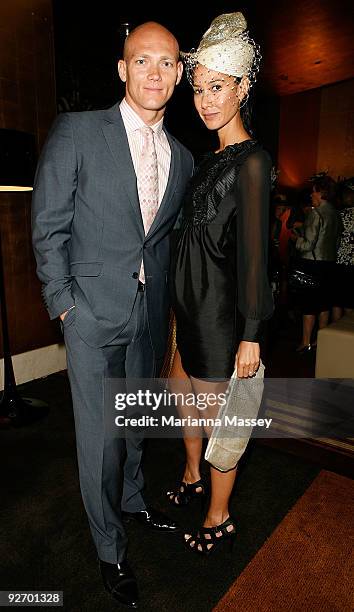 Michael and Lindy Klim arrives for the Crown VRC Oaks Club Ladies Function at Crown Palladium on November 4, 2009 in Melbourne, Australia.