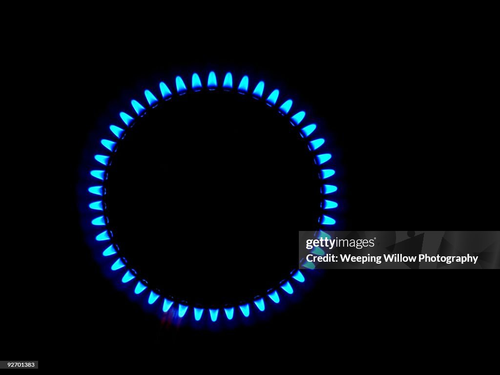 Circle of Blue Flames