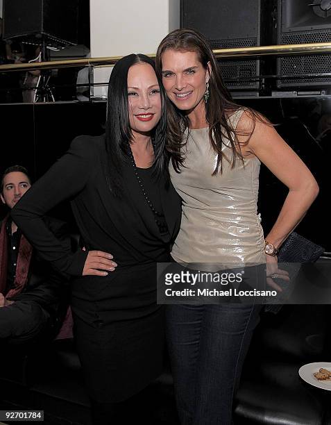 Eva Chow and actress Brooke Shields attend the Mr Chow 30th Anniversary Celebration at the Mr Chow on November 3, 2009 in New York City.