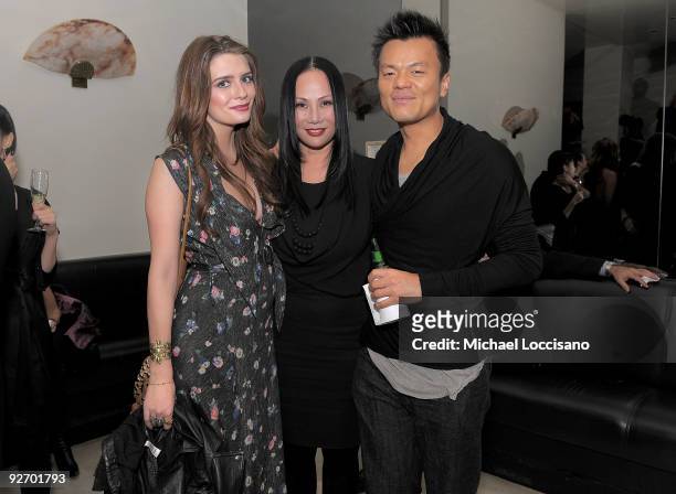 Actress Mischa Barton, Eva Chow, and JYP attend the Mr Chow 30th Anniversary Celebration at the Mr Chow on November 3, 2009 in New York City.