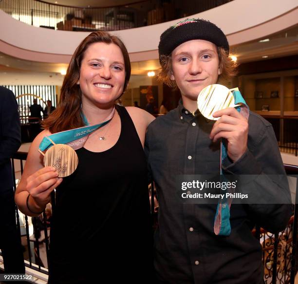 Arielle Gold and Red Gerard attend GBK Pre-Oscar Luxury Lounge on March 3, 2018 in Beverly Hills, California.