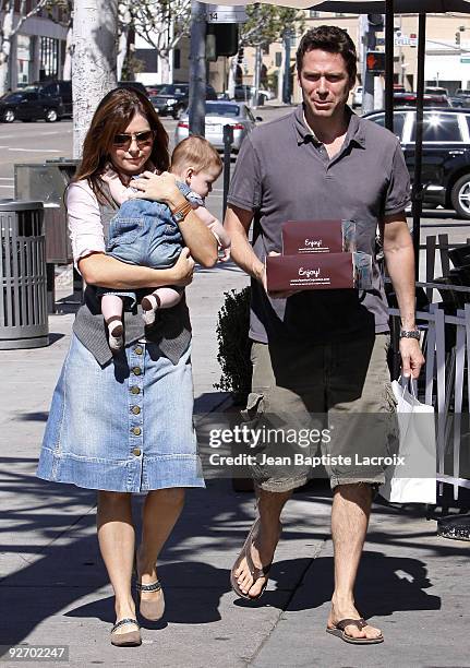 Alyson Hannigan, Satyana Denisof and Alexis Denisof sighting in Beverly Hills on October 18, 2009 in Los Angeles, California.