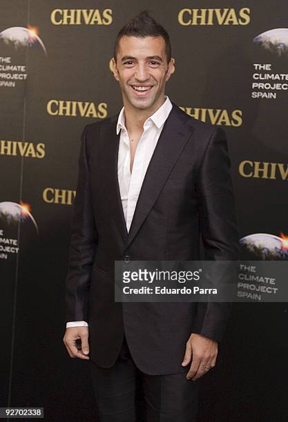 Soccer player Simao Sabrosa attends The Climate Project photocall at Chivas Studio on October 29, 2009 in Madrid, Spain.