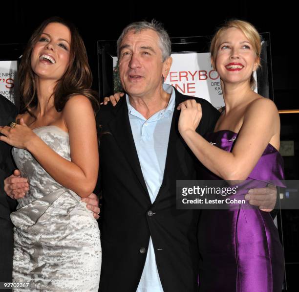 Kate Beckinsale and Robert De Niro and Drew Barrymore attends the AFI FEST 2009 Screening Of Miramax' "Everbody's Fine" on November 3, 2009 in...