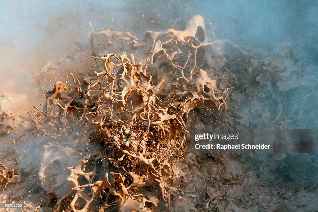 Hot spring filled with bubbling mud