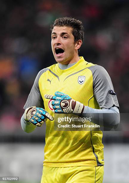 Cedric Carrasso of Bordeaux during the UEFA Champions League Group A match between FC Bayern Muenchen and Bordeaux at Allianz Arena on November 3,...