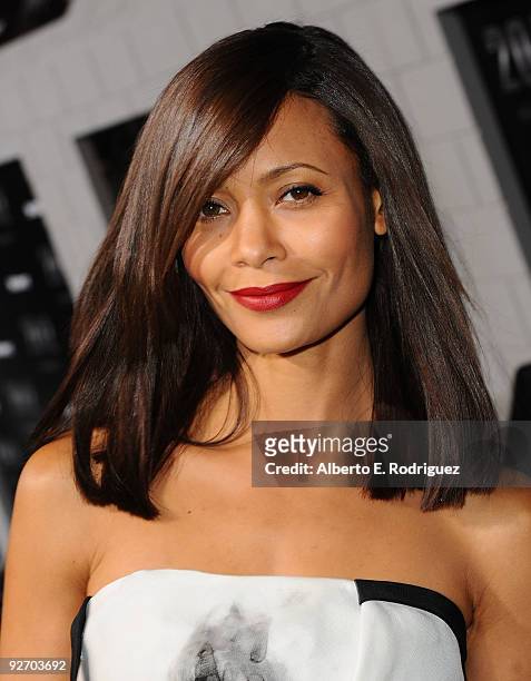 Actress Thandie Newton arrives at the premiere of Columbia Pictures' "2012" at the Regal Cinemas LA live on November 3, 2009 in Los Angeles,...