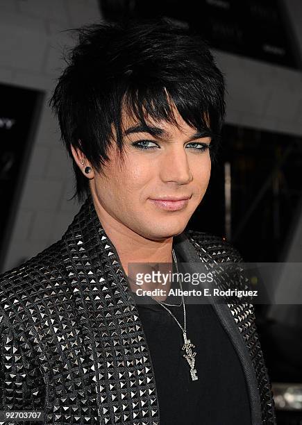 Singer Adam Lambert arrives at the premiere of Columbia Pictures' "2012" at the Regal Cinemas LA live on November 3, 2009 in Los Angeles, California.