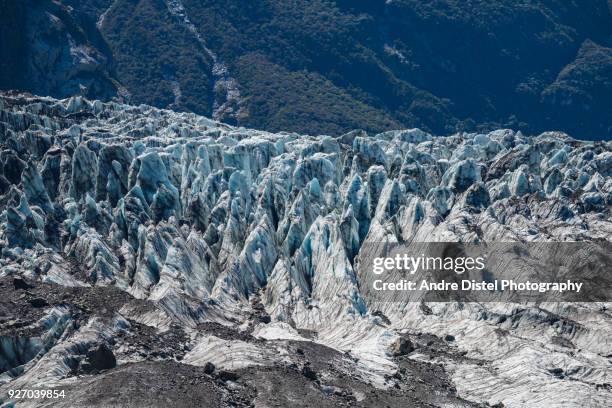 franz josef glacier area - new zealand - glacial motion stock pictures, royalty-free photos & images