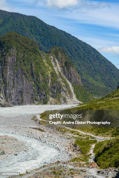 franz josef glacier area - new zealand - glacial motion stock pictures, royalty-free photos & images