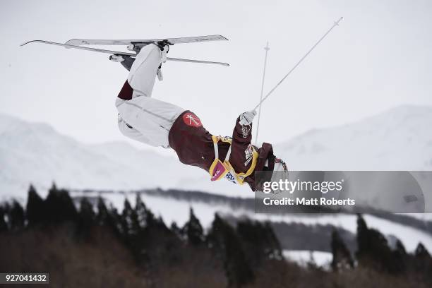 Mikael Kingsbury of Canada during training on day two of the FIS Freestyle Skiing World Cup Tazawako at Tazawako Ski Resort on March 4, 2018 in...