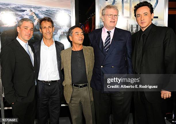 Sony's Matt Tolmach, Sony's Michael Lynton, Sony's Hiroshi Yoshioka, Sony's Sir Howard Stringer and actor John Cusack arrive at the premiere of...