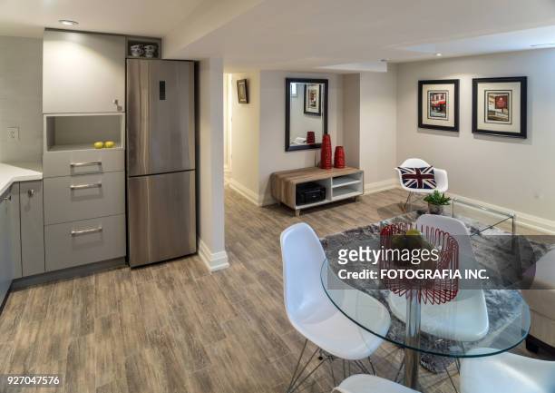 renovated basement apartment - basement stock pictures, royalty-free photos & images