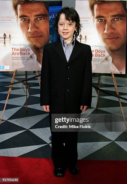 Actor Nicholas McAnulty arrives for the premiere of "The Boys Are Back" at Dendy Opera Quays on November 4, 2009 in Sydney, Australia.