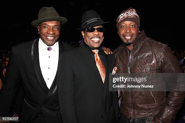 Keith David, Charlie Wilson, and MC Hammer attend the 2009 Soul Train Awards at the Georgia World Congress Center on November 3, 2009 in Atlanta,...