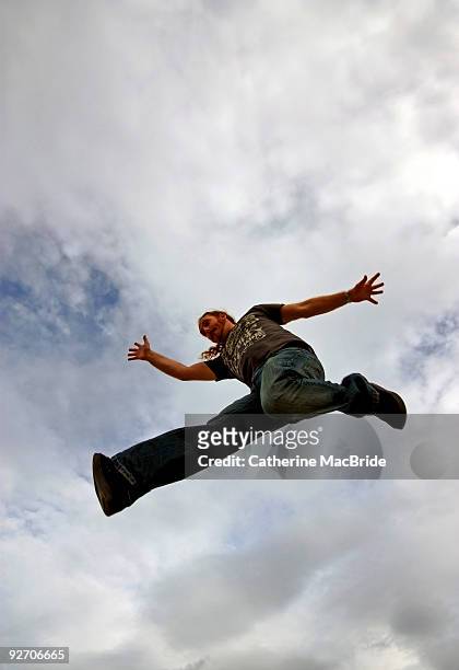 i say jump you say how high! - catherine macbride stock-fotos und bilder