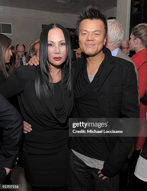 Restauranter Eva Chow and JYP attend the Mr Chow 30th Anniversary Celebration at the Mr Chow on November 3, 2009 in New York City.