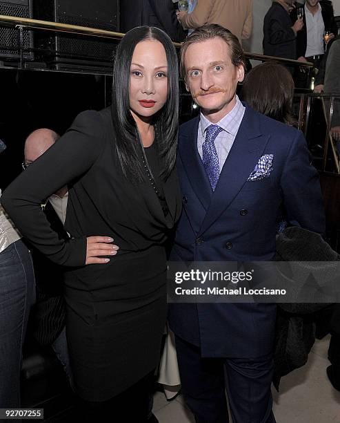 Restauranter Eva Chow and Vogue Editor Hamish Bowles attend the Mr Chow 30th Anniversary Celebration at the Mr Chow on November 3, 2009 in New York...