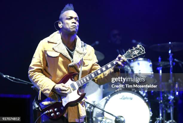 Captain Kirk Douglas of The Roots performs during the PowWow Jam at the 2018 Okeechobee Music Festival at Sunshine Grove on March 3, 2018 in...