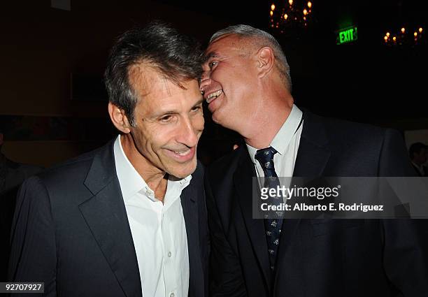 Sony's Michael Lynton and director Roland Emmerich attend the after party for the premiere of Columbia Pictures' "2012" at the Regal Cinemas LA live...