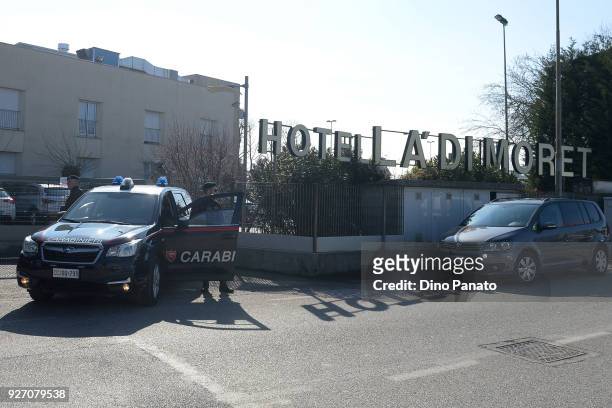 A general view of the Hotel La' Di Moret where the dead biody of Fiorentina captain Davide Astori has been found the serie A match between Udinese...