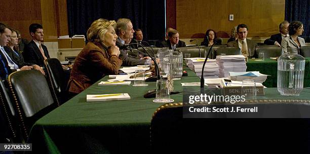 Chairwoman Barbara Boxer, D-Calif., during the Senate Environment and Public Works briefing on the climate bill. Democrats and Republicans on the...