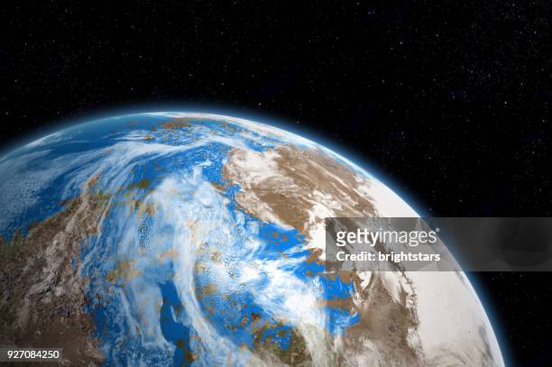 earth-like extra solar planet - extrasolar planet stock-fotos und bilder